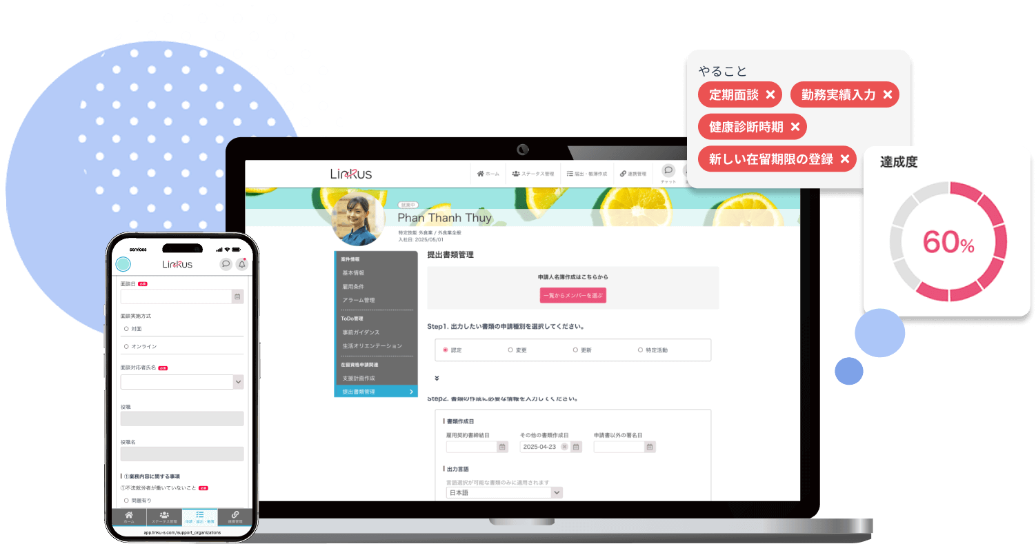 Linkusの実際の画面