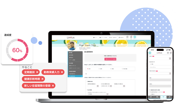 Linkusの実際の画面